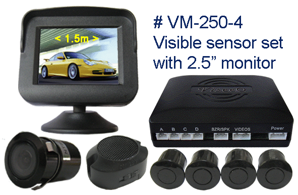 Visible video parking sensor kit