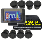 Front & rear sensor system with LCD display